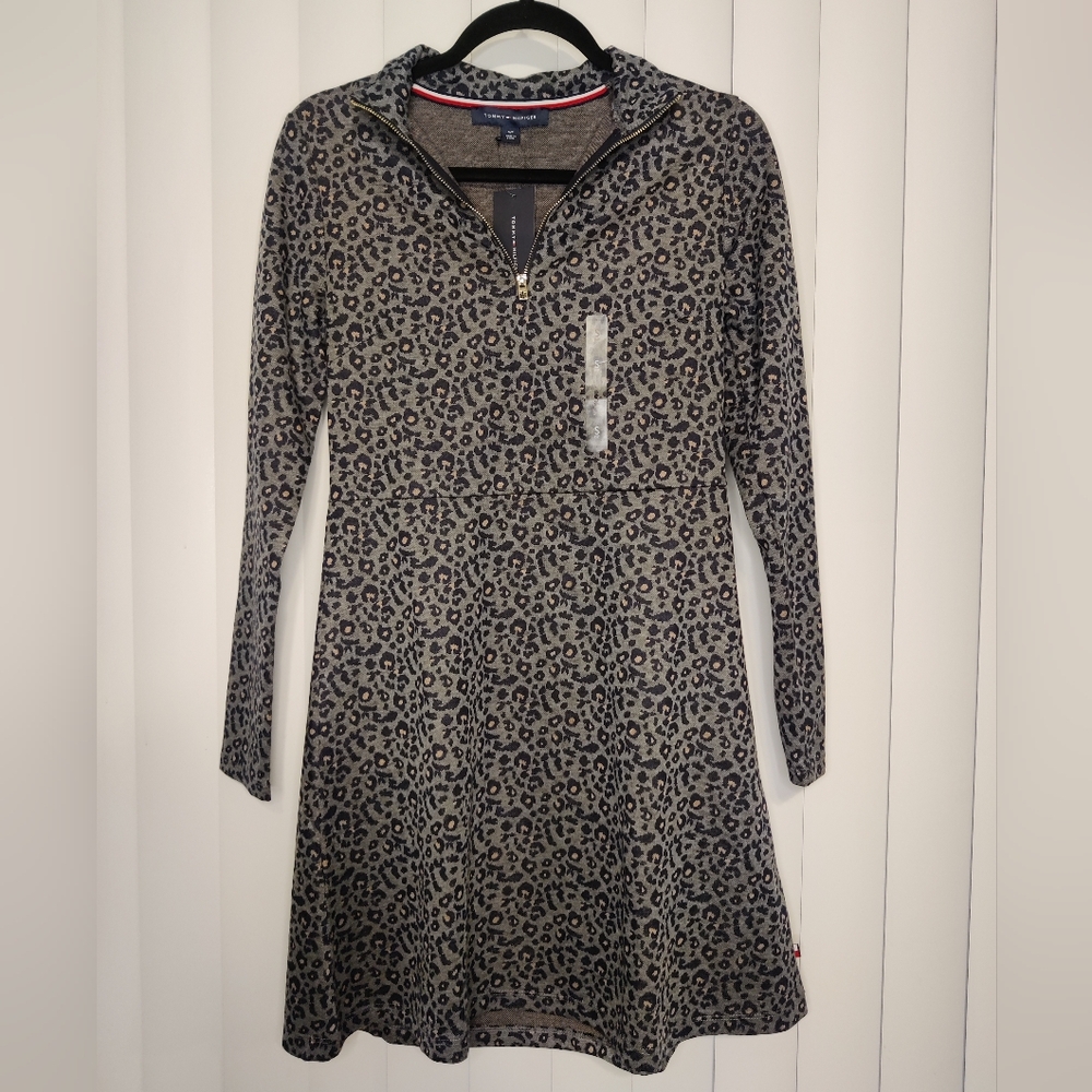 NWT Tommy Hilfiger cheetah print dress size L or S - Picture 1 of 4